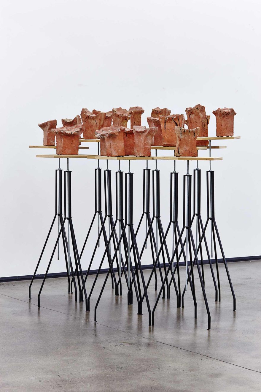 Paul Edmunds - 'Sames', 2014 Brick clay and hardware Dimensions variable